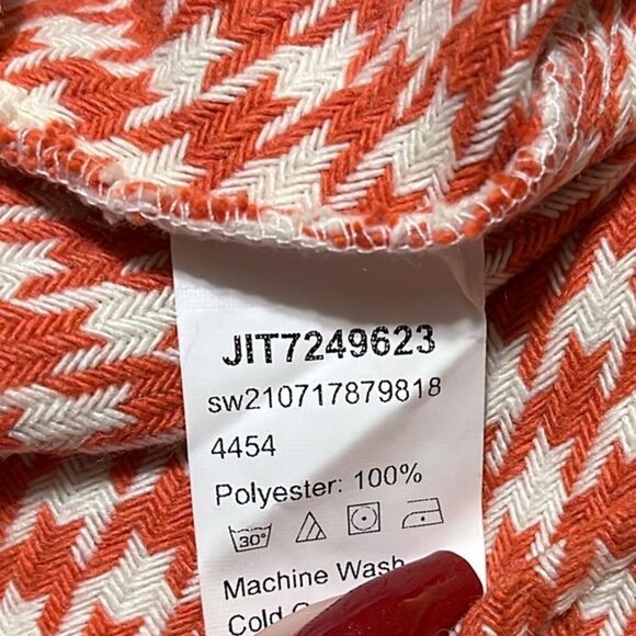 SHEIN Houndstooth Raw Hem Mini Skirt - Picture 10 of 10